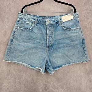 Arizona Jeans Co Blue Hi Rise Button Jeans Cotton Denim Pants Shorts Plus‎ 19